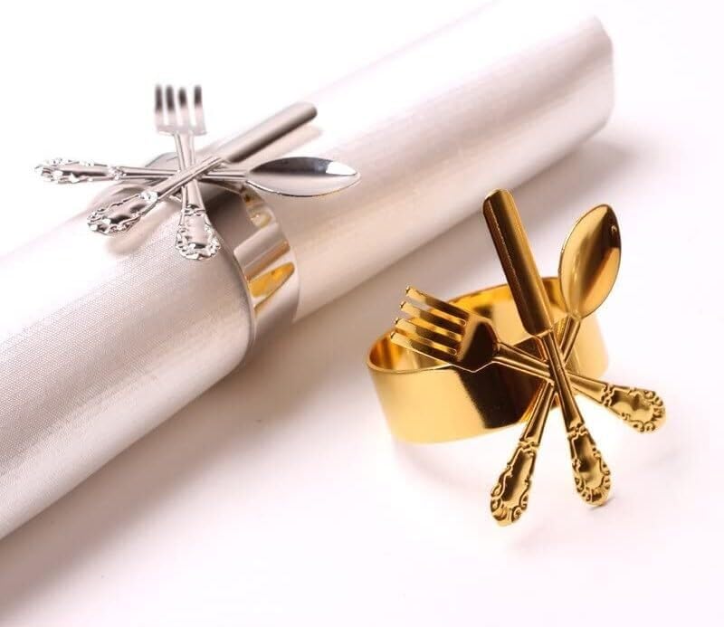 12 stks/Kerst Legering Sneeuwvlok Servet Ring Gouden Servet Gesp Geschikt voor Feestdagen Tafeldecoratie Suppli (3 pack one size