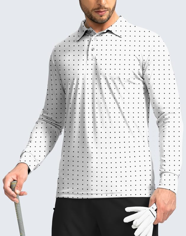 Men's Polo Shirt Long Sleeve Golf Shirts Lightweight UPF 50+ Sun Protection Cool Shirts for Men Work Fishing Outdoor - Image 3