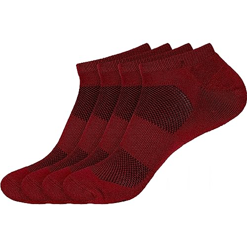 Image of BambooMN Men and Women's Rayon from Bamboo Low Cut Ankle Socks for Sports, Work and Everyday Wear - 4 Pairs - Unisex Sizing