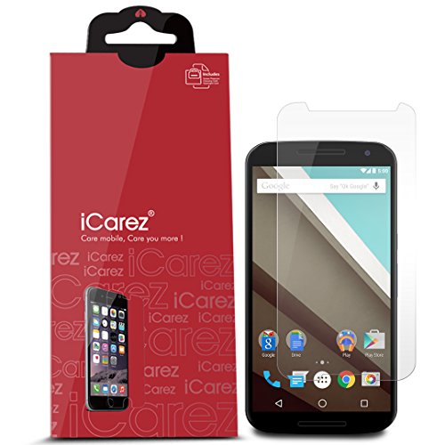 iCarez HD Clear Screen Protector for Nexus 6, 3-Pack PET Film