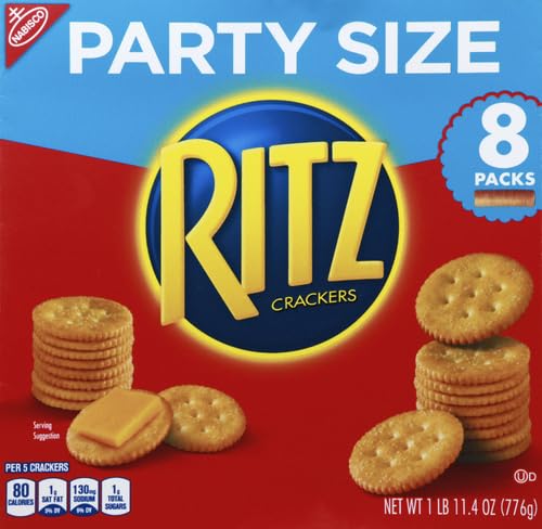 Image of RITZ Original Crackers, Snacks for Kids and Adults, Lunch Snacks, Party Size, 27.4 oz (Pack of 3)