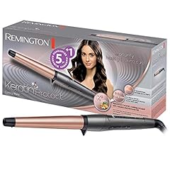 Remington Ferro Arricciacapelli - A forma di cono 19-28 mm- Keratin Protect: Rivestimento Ceramico con Cheratina e Olio di mandorle; Display digitale fino a 210°C, ricci naturali e a spirale, CI83V6