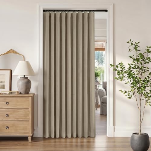 INOVADAY 100% Blackout Sliding Door Curtains, 1 Panel, W50xL96