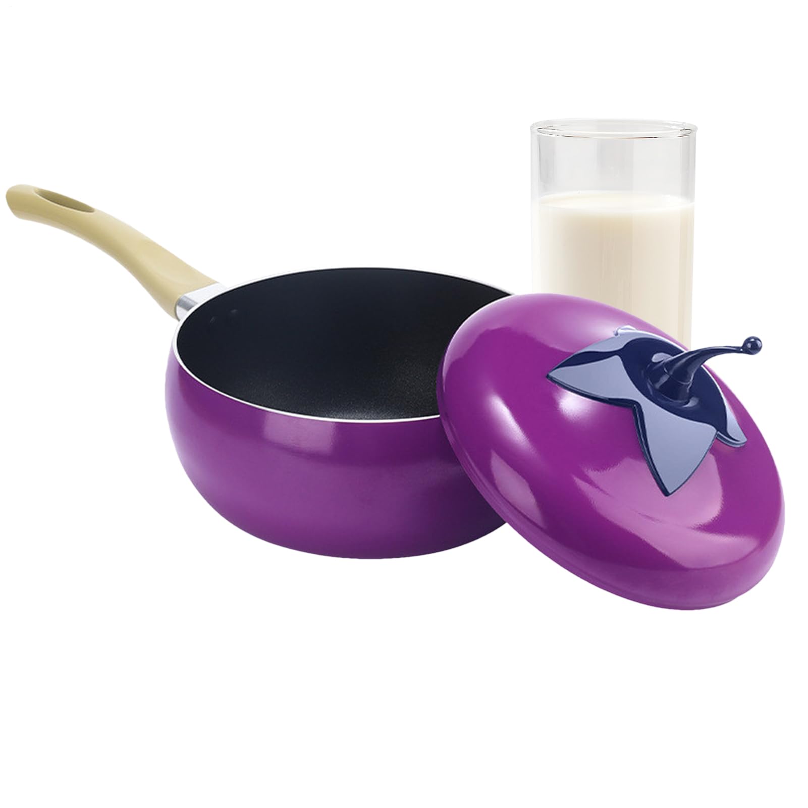 Pentola Per Sugo Con Coperchio Pratico Multiuso Antiaderente A Forma Di | Pentola E Padella Adatte All'Induzione Per Cucina Domestica, Ristorante, Pasta, Zuppa, Spaghetti, Brodi E Risotti