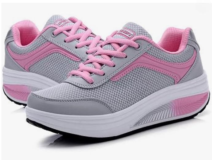 Womens lace-up Walking Shoes Arch Support Breathable Wedge Platform Sneakers Low-top Casual Light Weight Orthotic Sneakers for Plantar Fasciitis4