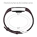Henoda Replacement Bands Compatible with Fitbit Charge 2, Classic Genuine Leather Charge 2 Band Fitness Wristband for Women Men Small Large Maroon