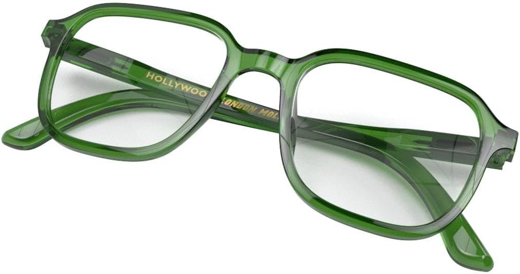 LONDON MOLE® Hollywood blue light glasses | Square-shaped blue blockers | Anti-eyestrain | Unisex | Spring Hinges