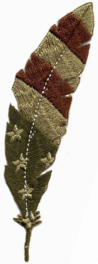 Feather USA Flag Feathers Patriotic Patch Iron on by Miltacusa (MTF1)