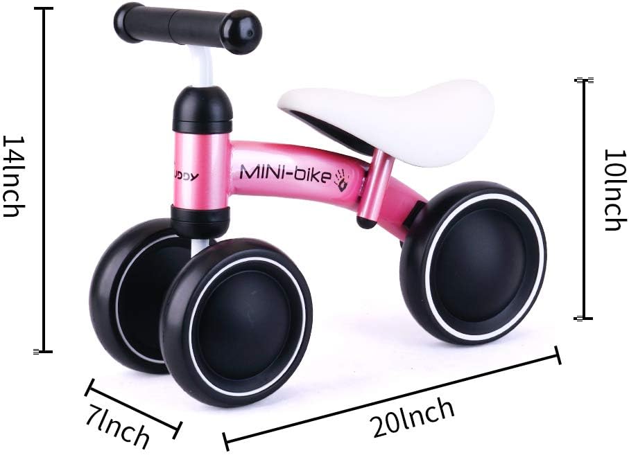 Baby Balance Bikes Bicycle for 1-2 Year Old Girl/Boy, Cycling Toy for Gifts Ride on Riding 1st First Birthday Mini Kids White : Toys & Games