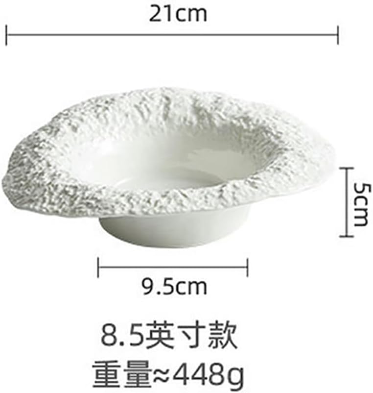 Ceramic underglaze colored rock pattern hat bowl household fresh personalized tableware -8.5 inch rock pattern