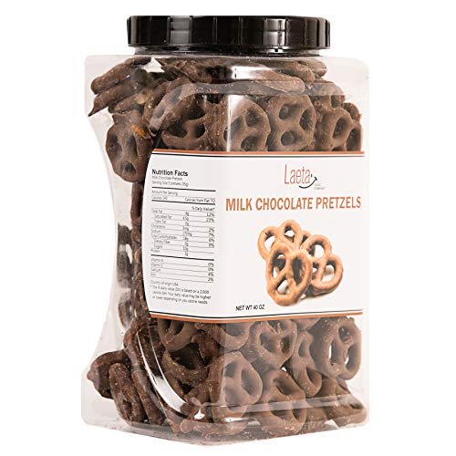 Milk Chocolate Covered Pretzels, Salted Pretzels in Smooth Milk Chocolate, 40 Ounces [COMES with COOL-PACK] - Thumbnail 3