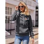 Cassiecy Hoodie Damen Winter Langarm Stehkragen Kapuzenpullover Warme Casual Pullover Hoody mit Kapuze – Bild 5