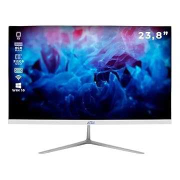 Computador All in One Aitek 23.8" Full HD LED 75Hz Intel Core i5 512GB SSD 8GB RAM USB HDMI - Para Trabalho e Entretenimento