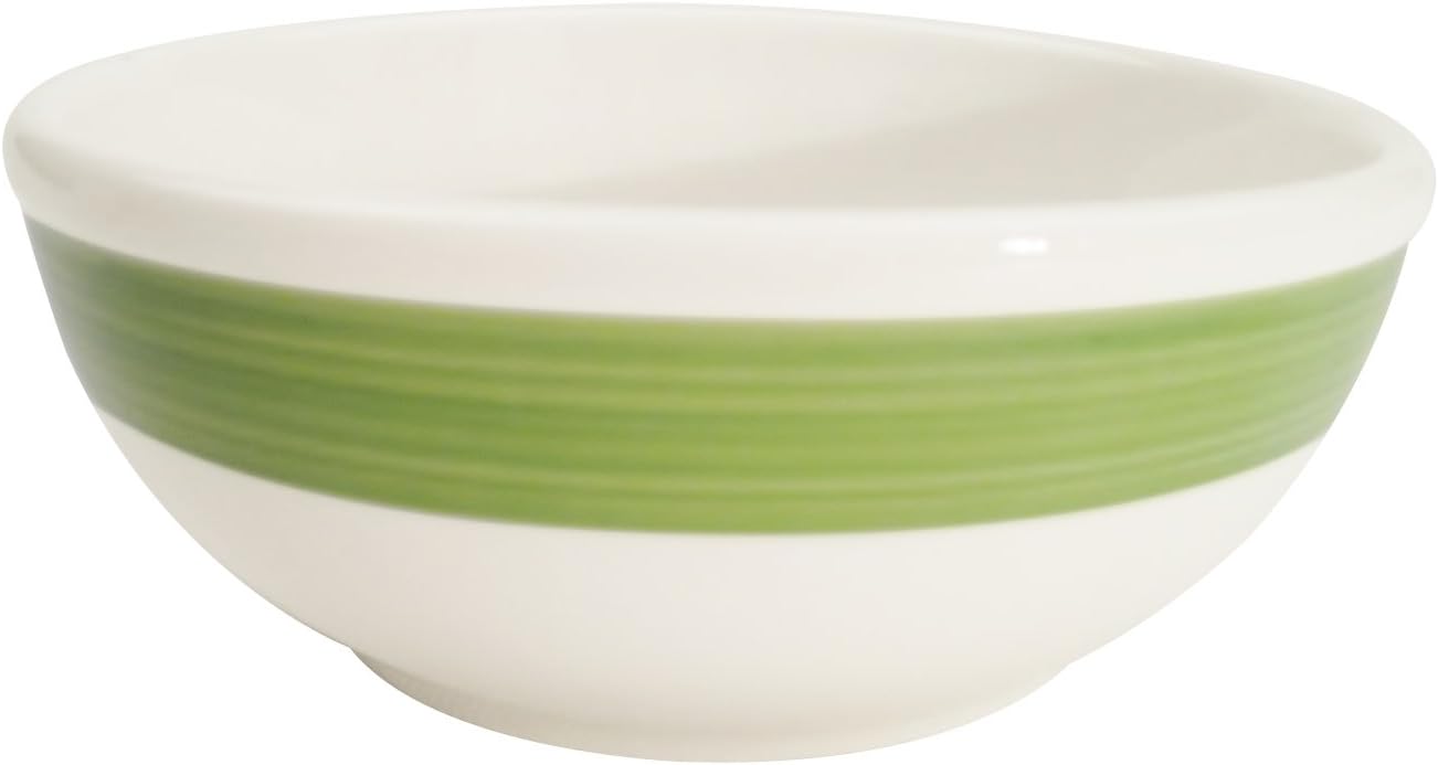 CAC China R-18-YELLOW Rainbow 5-7/8-Inch Yellow Stoneware Nappie, 15-Ounce, Box of 36