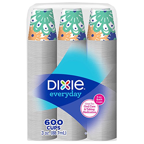 Dixie Bath, 3 oz. -600 Cups,Varies Color, 1 set of 2