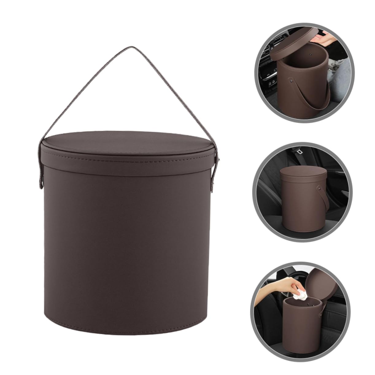 ABOOFAN Poubelle De Voiture Avec Couvercle Poubelle Portable Pour Élimination Des Déchets Suspendue