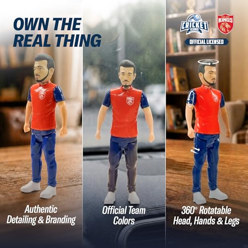 Image of Action Figure, IPL Edition 360 Rotatable Head, Cricket Player for Fans & Collectors (7 Inch Yuzi Chahal)