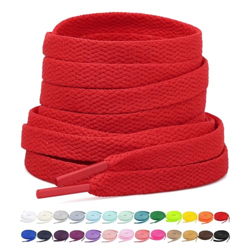 Image of Stepace [2 Pairs Flat Shoe Laces for Sneakers 30 inch-72 inch Length 26 Color Shoelaces