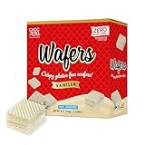 ChocZero Vanilla Wafer Cookies – No Added Sugar, Keto Friendly, Low Carb Cookies with No Sugar Alcohols, Gluten Free & Individually Wrapped – 8 oz Box