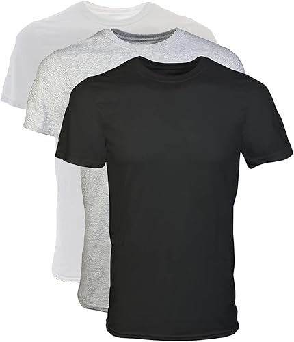 Columbia Camiseta elástica de algodón para hombre, 3 pares, negroblancogris