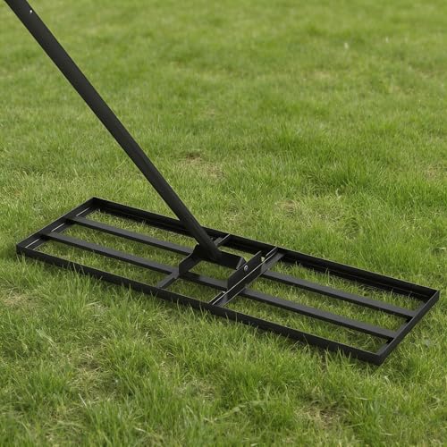 COSTWAY 30x10 Inch Lawn Leveling Rake, Soil Sand Dirt Leveling