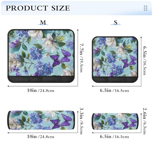 Image of 2 Pack Elegant Hydrangeas Magnoli Seatbelt Covers Seat Belt Cover Pad for Adults Boys Girls Car Seat Strap Covers Pads Cushion Universal Shoulder Strap Pad Protector for Backpack Camera Bag 10x7.7Inch