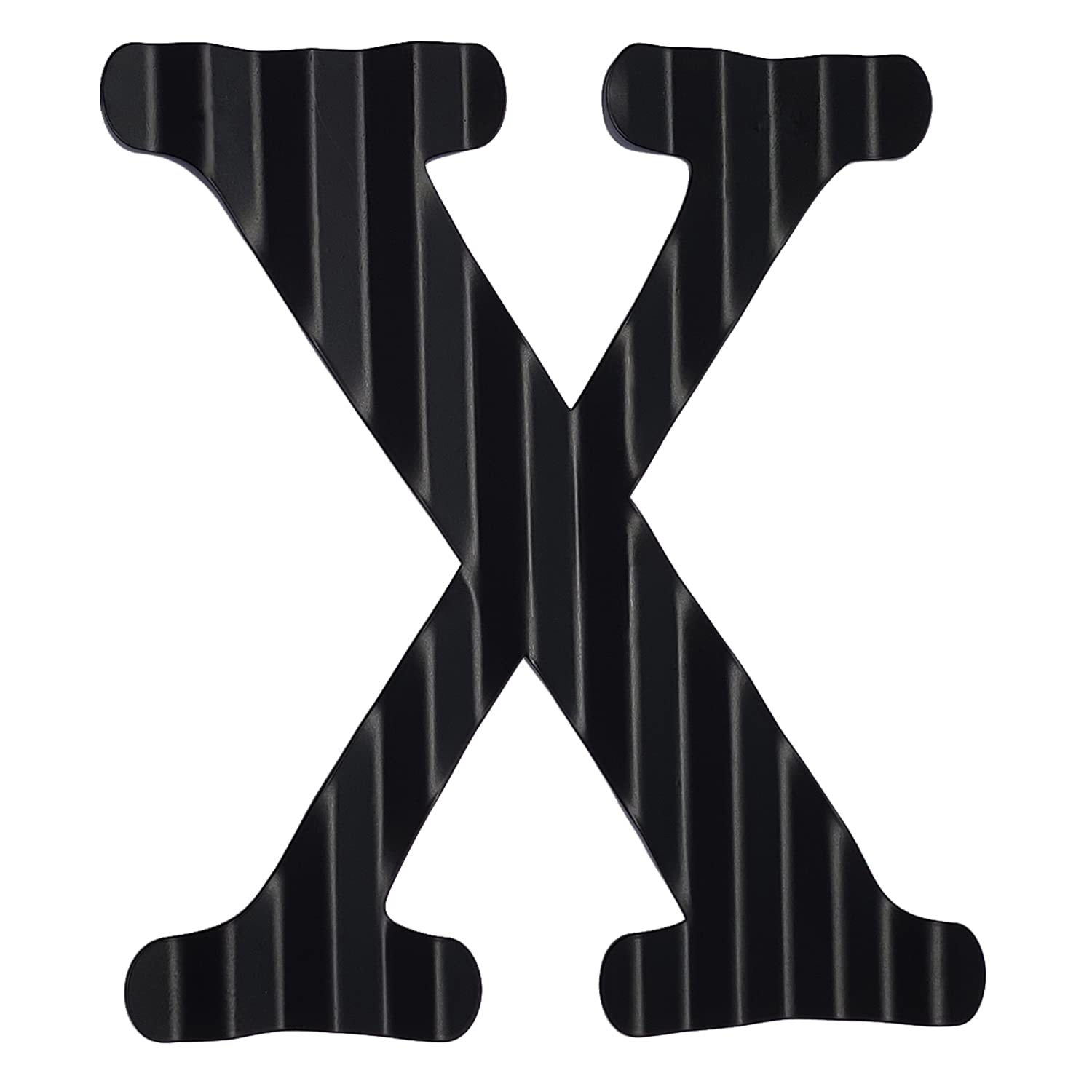 Letras Metálicas De 13.7 Pulgadas Para Decoración De Pared, Letras 3D Grandes Color Negro Corrugado, Letreros Decorativos Colgantes Del Alfabeto Para El Hogar, Dormitorio, Oficina, Boda, Fiesta (E