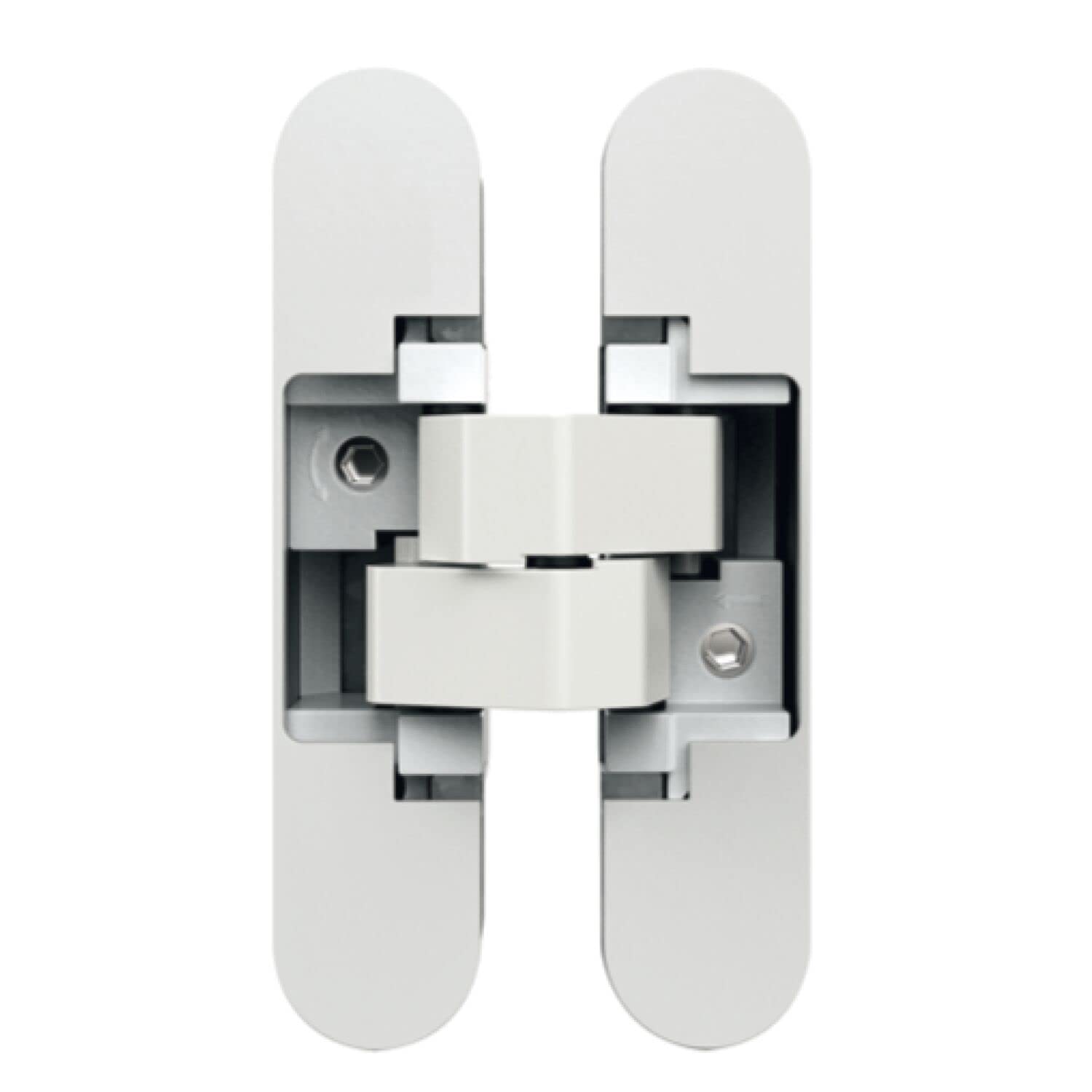Anselmi Door Hinge Concealed AN1503D - Concealed Hinge for Doors up to 40 kg - 3D Adjustable - 180 Degrees, Zinc Die-Cast White