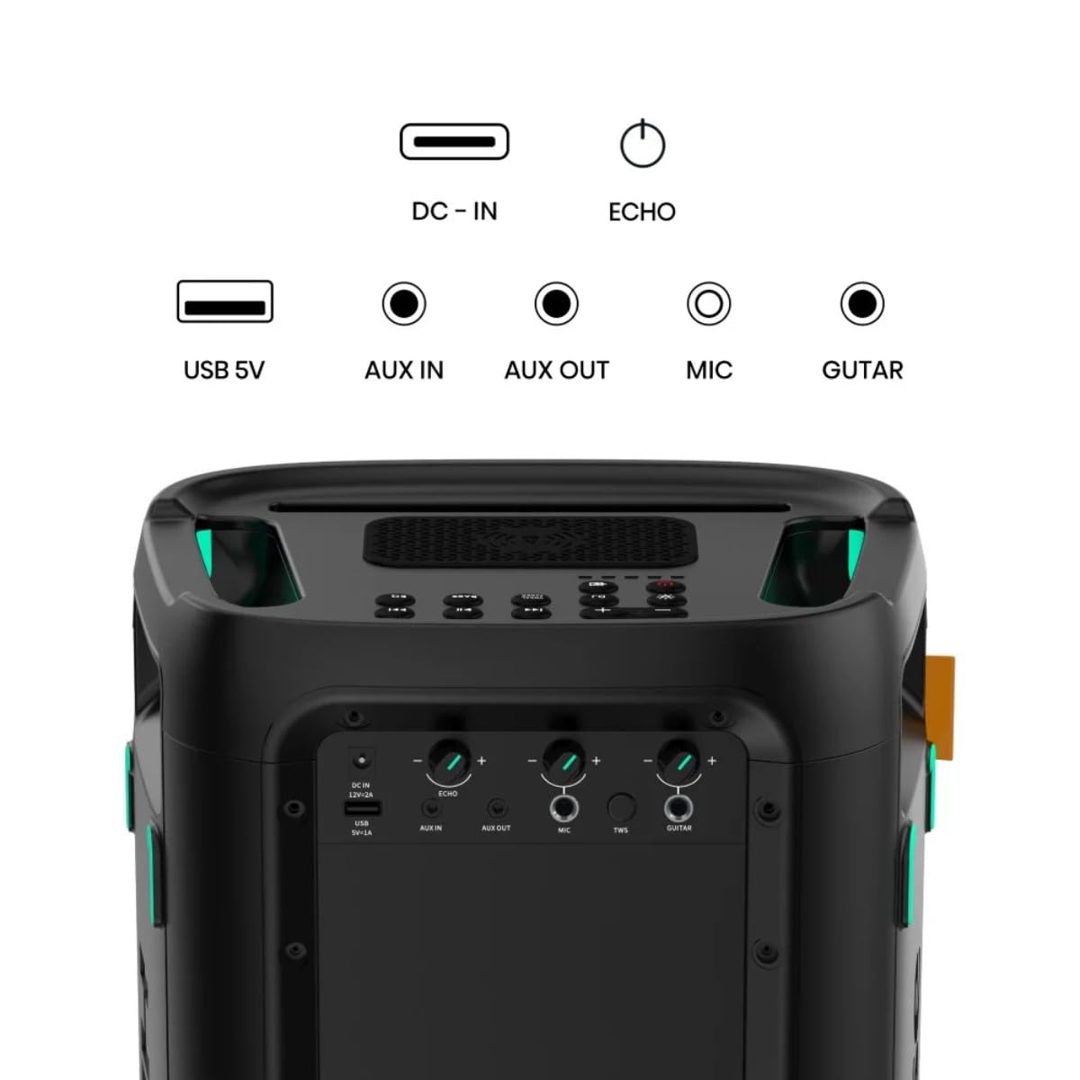 Hisense Party Storm, l'altoparlante Bluetooth con una potenza da 300W, woofer integrato,Modalita' Karaoke, wireless charging pad integrato, ingresso e uscita AUX, USB