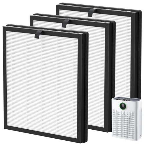 Image of 3 Pack HAP603 Replacement Filter Compatible with ECOSELF HAP603 / HAP603WF Air Purifier, 3-Stage Filtration, H13 True HEPA Filter, # RFHAP603, White