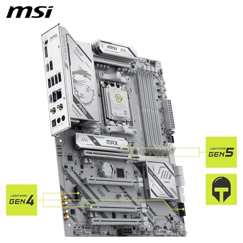 Image of MSI MAG B850 Gaming Plus MAX WiFi Motherboard, ATX - Supports AMD Ryzen 9000 /8000 / 7000 Processors, AM5, DDR5 Memory Boost (up to 8200+ MT /s OC), PCIe 5.0 x16, M.2 Gen5, Wi-Fi 7, 5G LAN