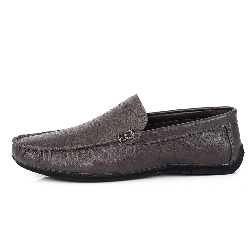 Mens Loafers Shoe Round Toe Faux Leather Loafer Shoes Comfortable Anti-Slip Slip Resistant Outdoor Prom Slip-on2