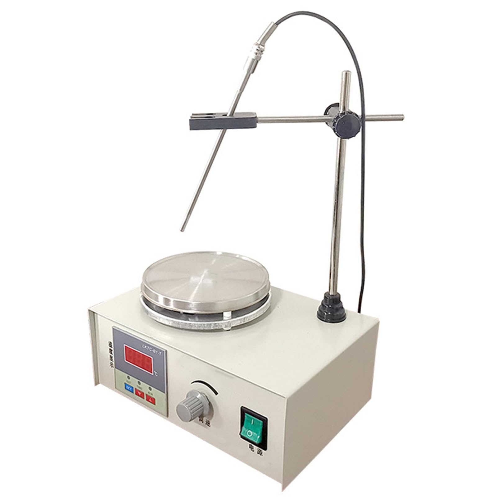 Vistirador De Calefacción Eléctrica Placa Caliente, Agitador Magnético con Pantalla Digital LED, Placa De Calentamiento De Laboratorio De 2000 RPM, Regulación De Velocidad Sin Pasos