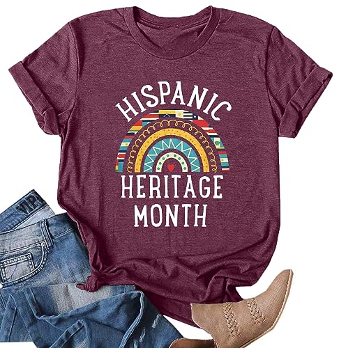 Hispanic Heritage Month Shirt for Women Mexican T-Shirt Latino Countries Flags Tee Funny Hispanic T Shirt4