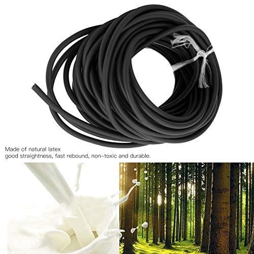 Slingshot Latex Tube, 32.8 Feet Latex Tube Elastic Rope 1.7mm ID / 4.5mm OD for Slingshot Catapult Outdoor Hunting Fitness (nero) - Image 2
