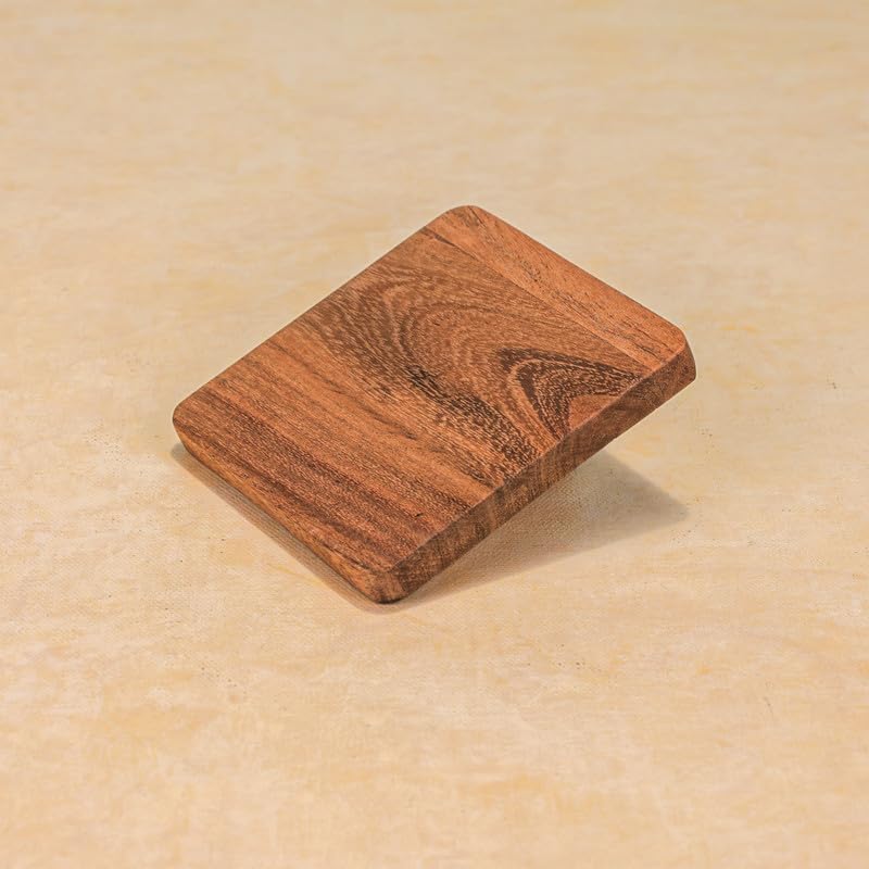 Image of Ireka Home CarryEase Coaster Set with Holder (Set of 8) - 4 Wooden & 4 White Marble Coasters for Tea, Coffee Mugs & Glasses - Home & Kitchen Decor