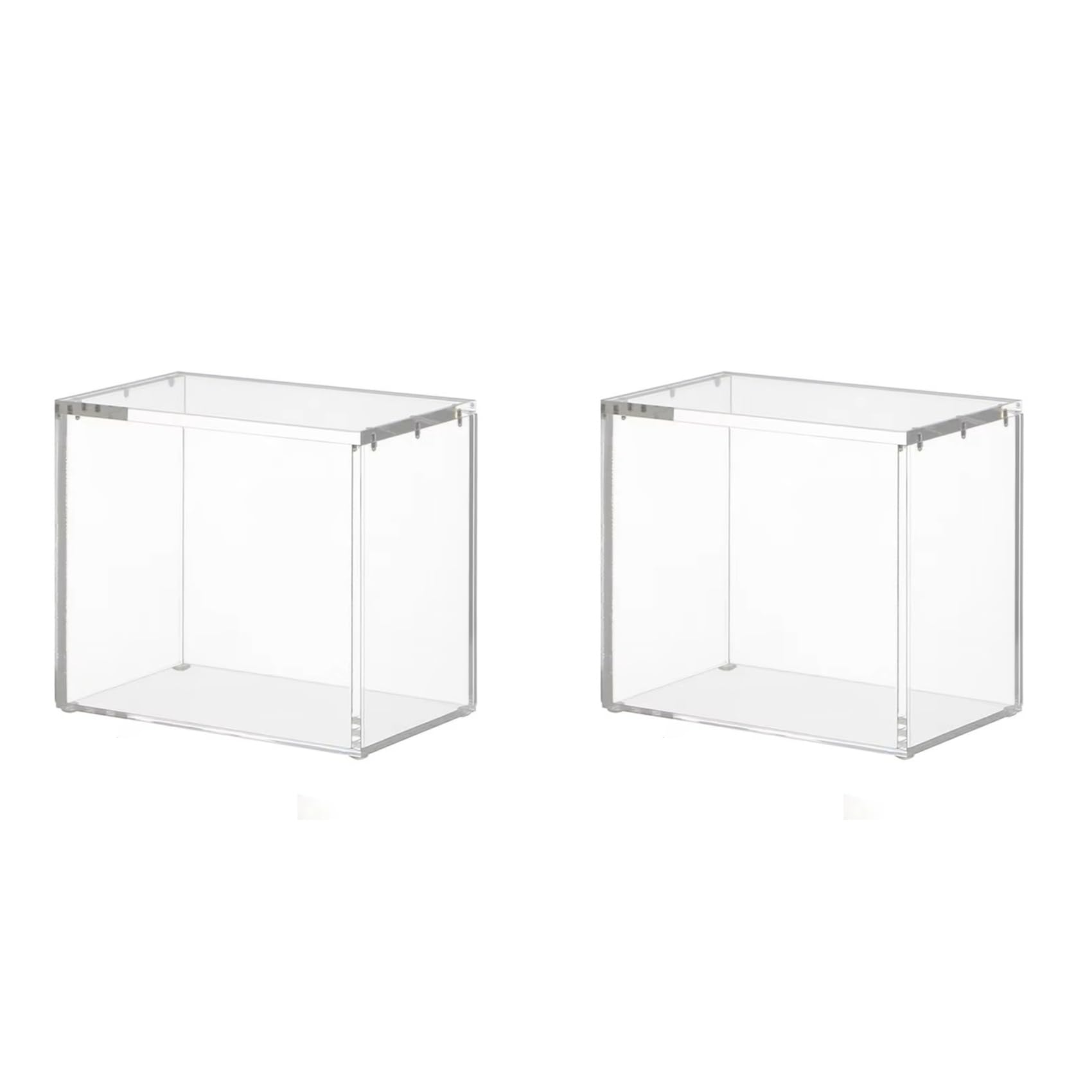 Jnchdghwa 2X Clear Acrylic Display Case Collectibles Display Stands Clear Storage Container with Lid