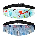 ZYNQACC 2PCS Baby Car Seat Head Support,Toddler Safety Car Seat Sleep Nap Aid Positioner Strap Belt Neck Protection Belt for Children and Kids(Pink, Blue) (Green)