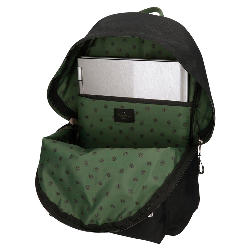 Pepe Jeans Luca Mochila Escolar, Negro