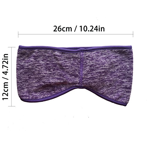 Obacle Ear Warmer Headband For Winter Non Slip Earmuff For Girls Women Men Ear Band Fleece Headband Ear Cover Muffs For Running Jogging Cycling Riding Yoga (Ear Warmer, 3 Pack Gray Purple Pink) #TOP4