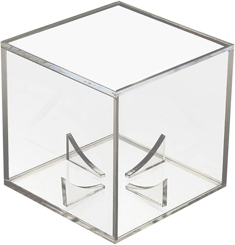 Crystal Clear Acrylic Baseball Display Case, Dust-Proof Memorabilia Holder Cube, Storage Box for Official Size Baseball (Fully Transparent, Clear) image 4