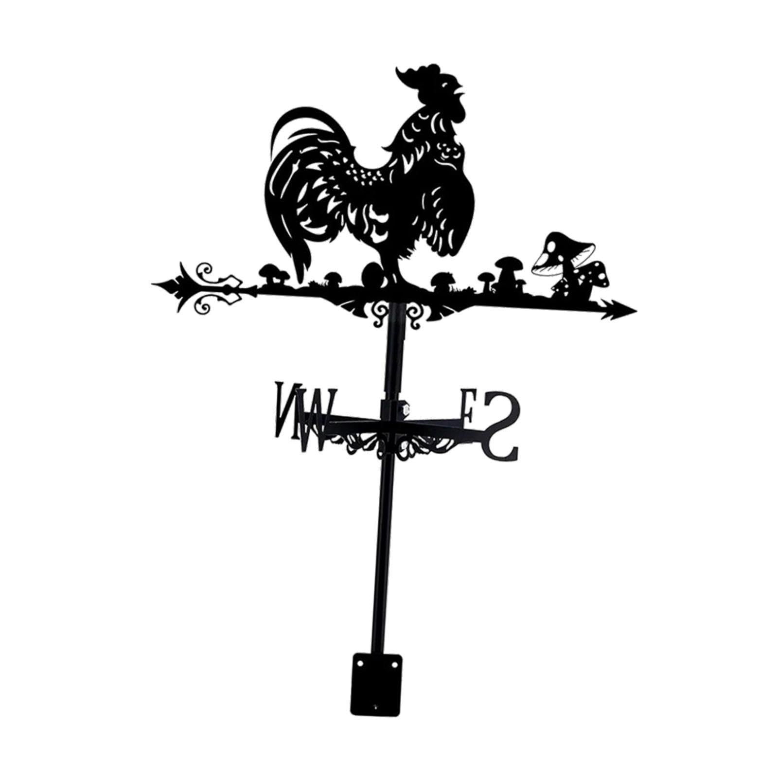 Rooster Weathervane Iron Mini Weather Vain Vein for Cottage Fence Roof Mount|Home & Garden|Yard, Garden & Outdoor Living|Garden Décor|Weathervanes-image-16