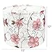 LUMIPAP Set of 2 Medium Red Floral Drum Lampshades,13