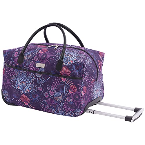 Image of Travelers Club Unisex Bella Caronia Deluxe 20 inch, 3 Piece, or 7 Piece Luggage & Travel Accessories Set Jardin