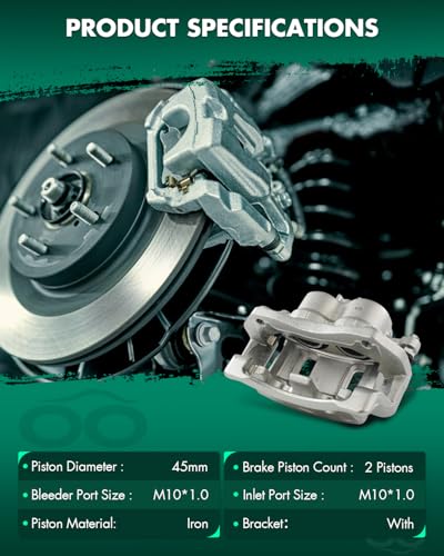 Image of SCITOO 19B3211 19B3210 Front Left & Right Disc Brake Calipers Assembly w /Bracket For Hyundai For Santa Fe 2007-2009 2013-2016,For Hyundai For Santa Fe XL 2013-2016