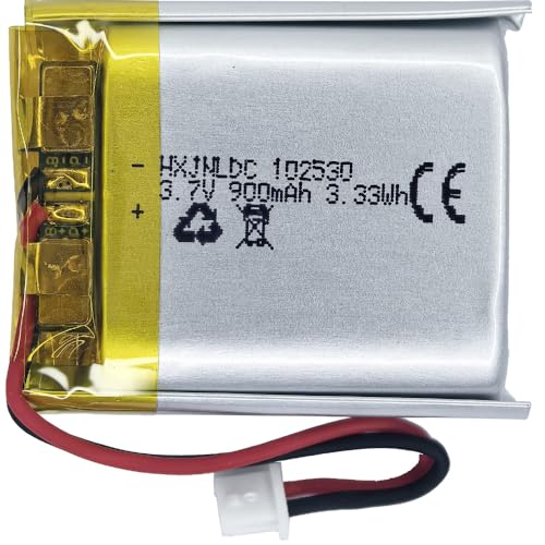 HXJNLDC DC 3.7V 900mAh 102530 Rechargeable Lithium Polymer