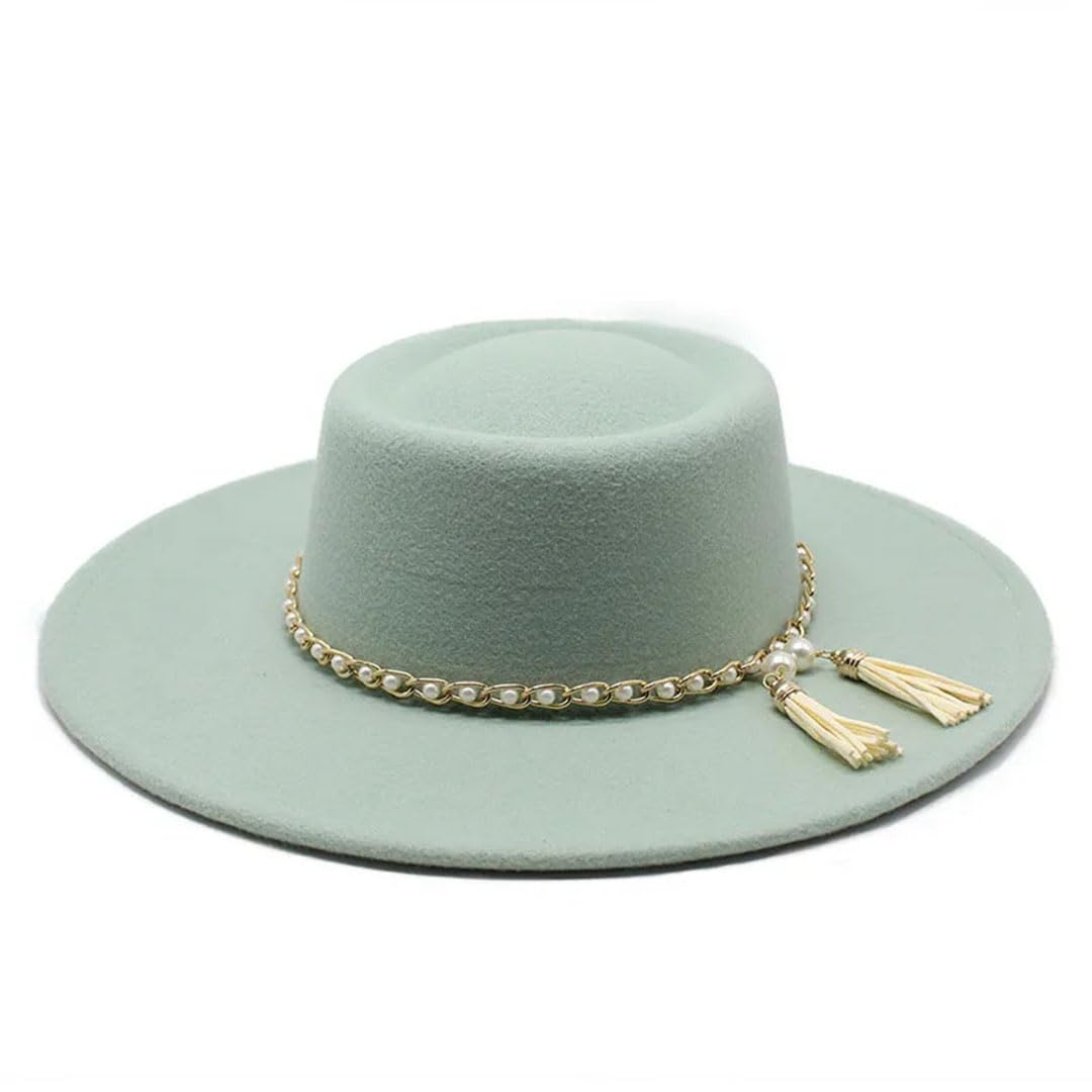 Kobiety mężczyźni szerokie rondo wełniany filc kapelusz fedora brytyjski styl zima elegancka formalna sukienka kapelusze kościelne