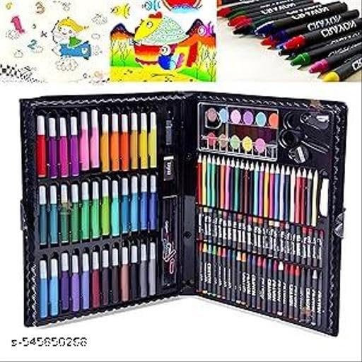 KENYS 150 pcs Art Set (COLORR Set) 50 Pcs Colorr Deluxe Art Drawing Set for Kids in Plastic Case Studio Art and Craftt Supplies Drawing and Painting Set Great Gift Hair Artist Acrylic Paint Brush f 3
