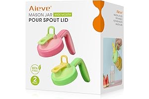 AIEVE Pour Spout Lid for Wide Mouth Mason Jar