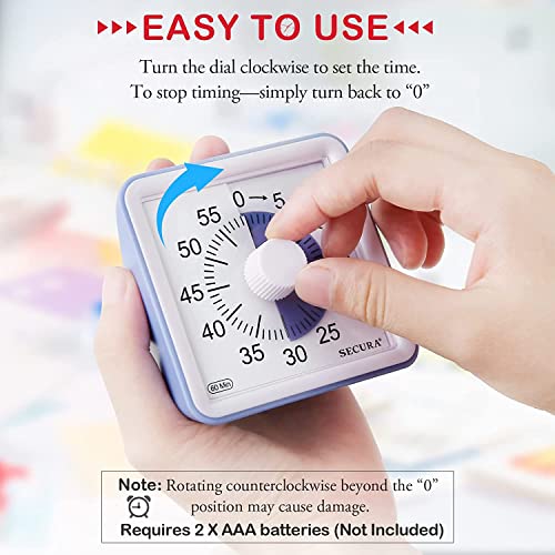 Secura 60 Minute Visual Timer, Classroom Countdown Timer - Image 2